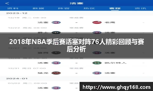 2018年NBA季后赛活塞对阵76人精彩回顾与赛后分析